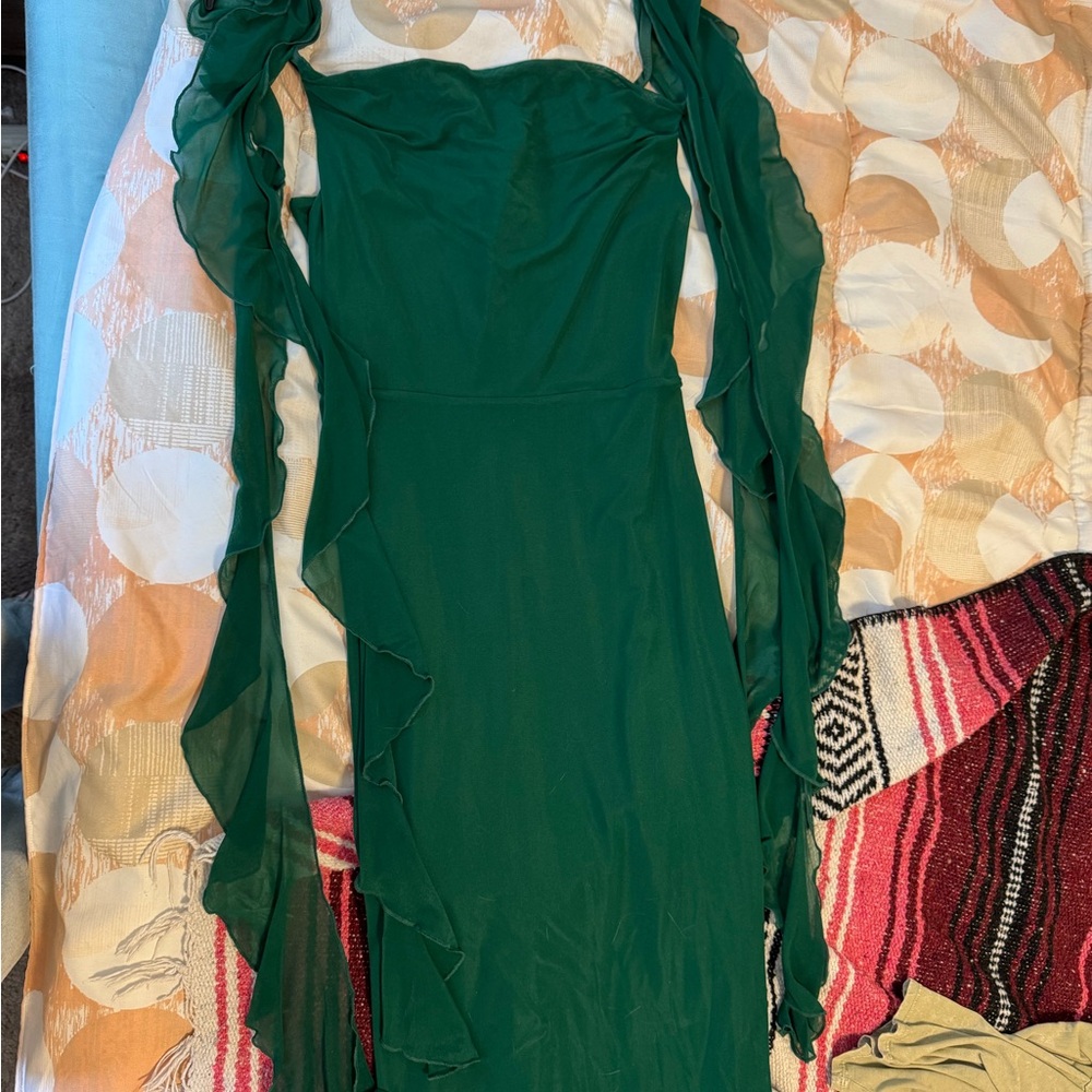Chic Forest Green Maxi Dress